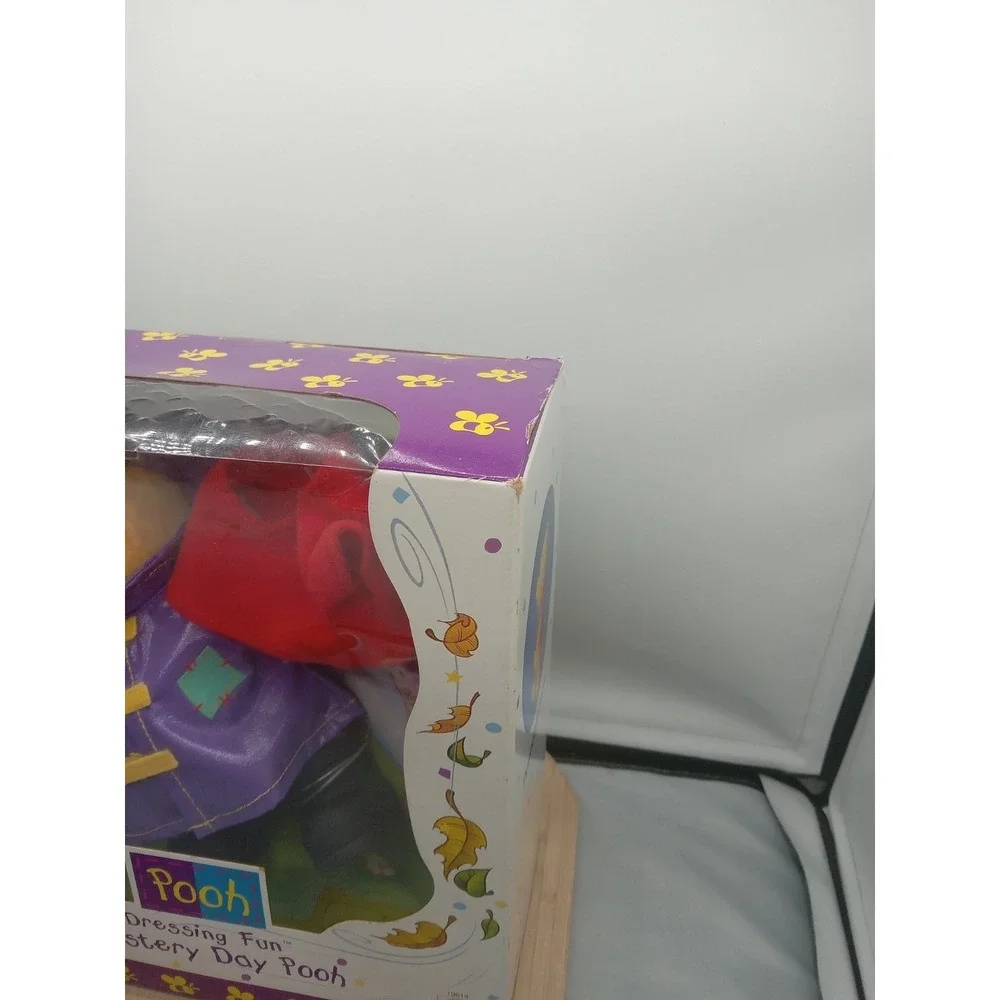 Vintage Mattel 1998 Disney Winnie The Pooh Purple Rain‎ Coat Stuffed Animal 7